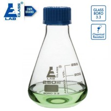Conical Flask with Screw cap 1000ml Borosilicate Glass Chemical Resistant CH0430F LABGLASS USA